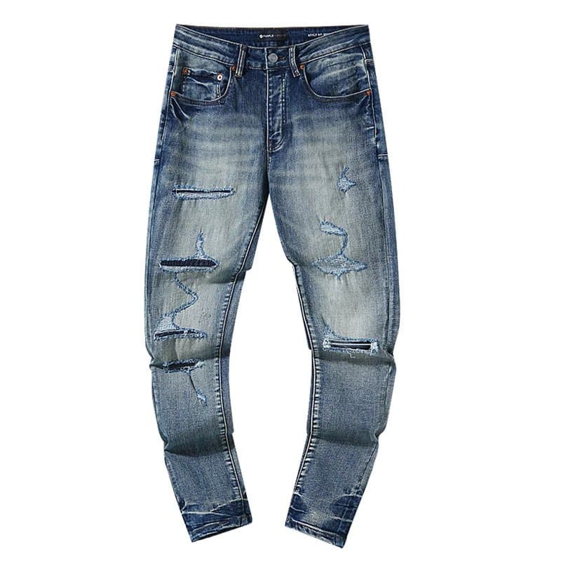 Levi's 501 Distressed Jeans Medium Wash Ripped