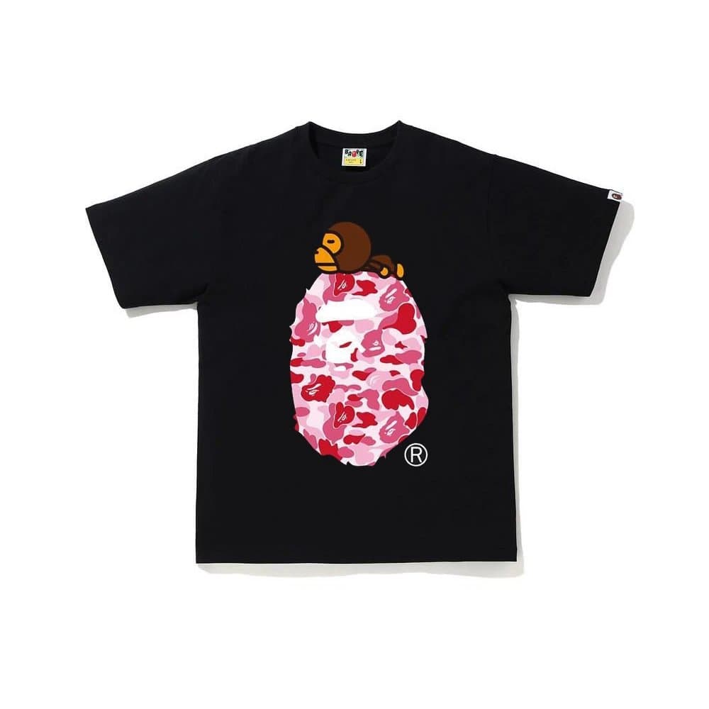 BAPE A Bathing Ape Tee collegiate logo — 713黑粉