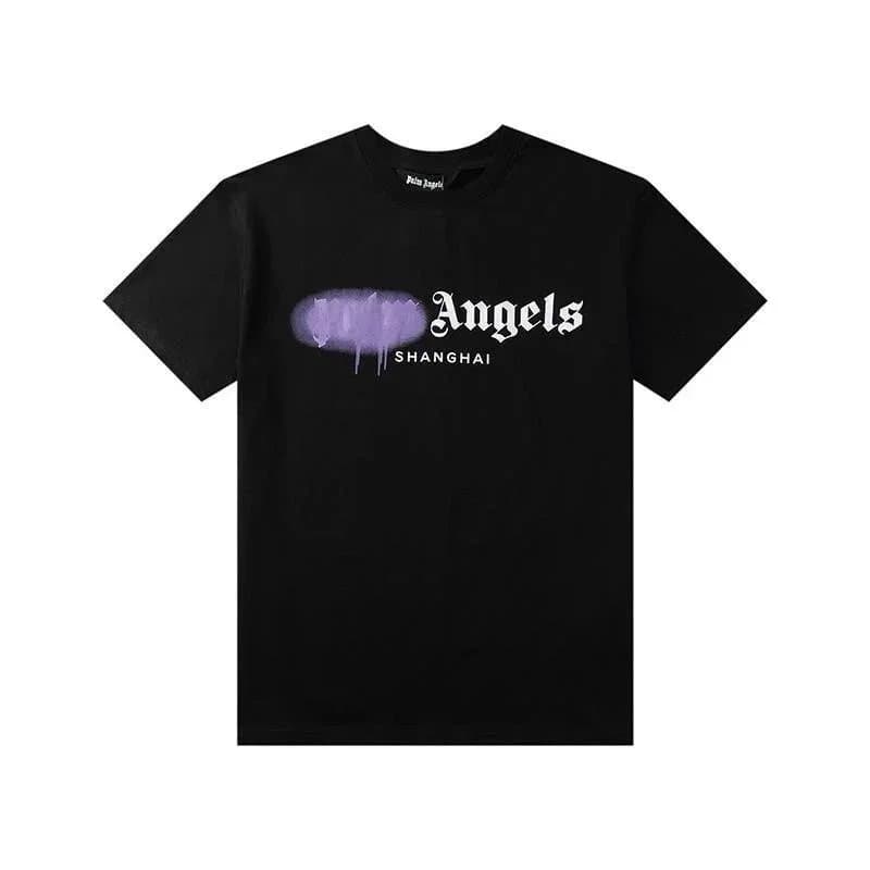 Palm Angels Angels Shanghai Tee Purple Spray Graphic