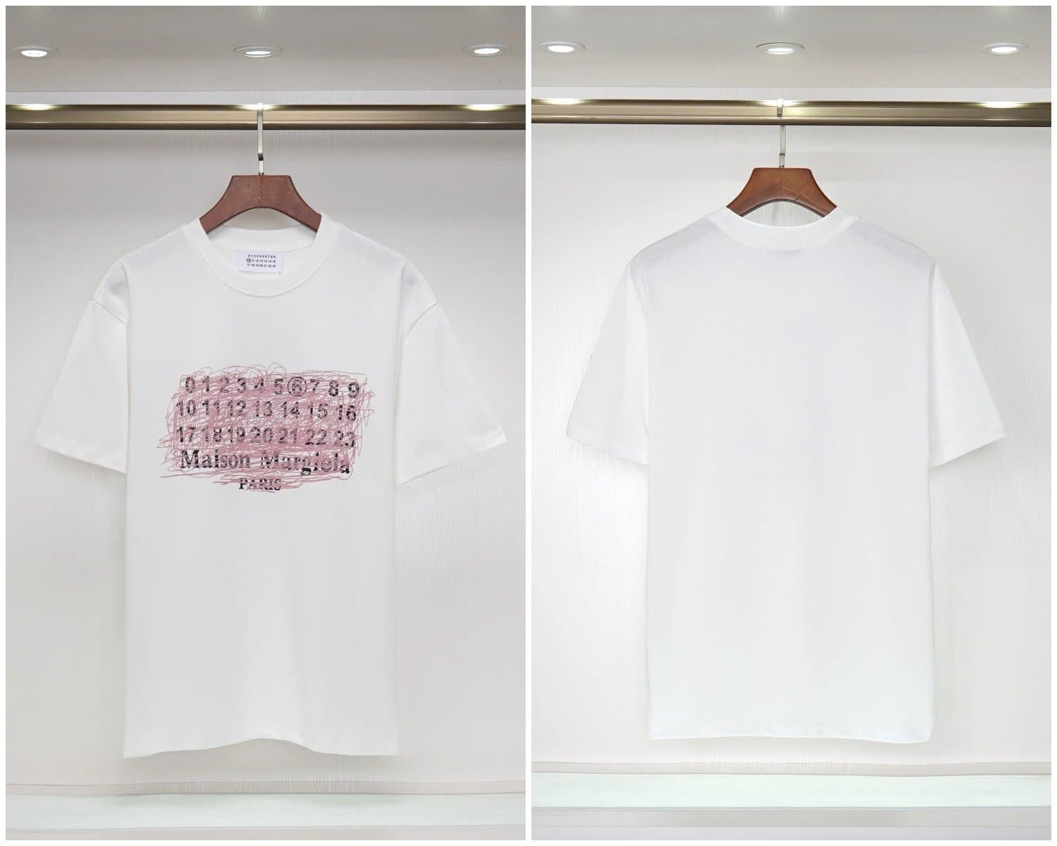 Maison Margiela Numbered Tee Numeric Collar Print — 2030白色