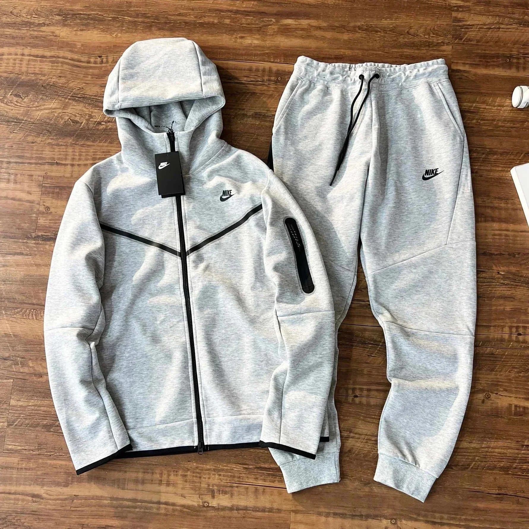 Nike Tech Fleece Hoodie and Joggers Heather Grey
