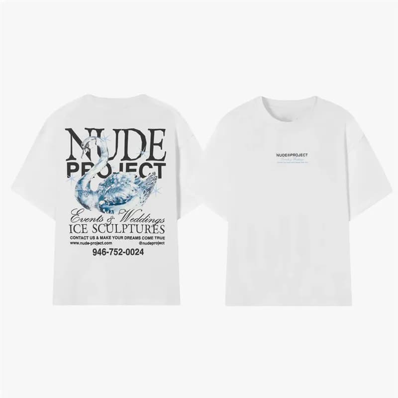Broken Planet Graphic Tee Ice Swan Print — 10
