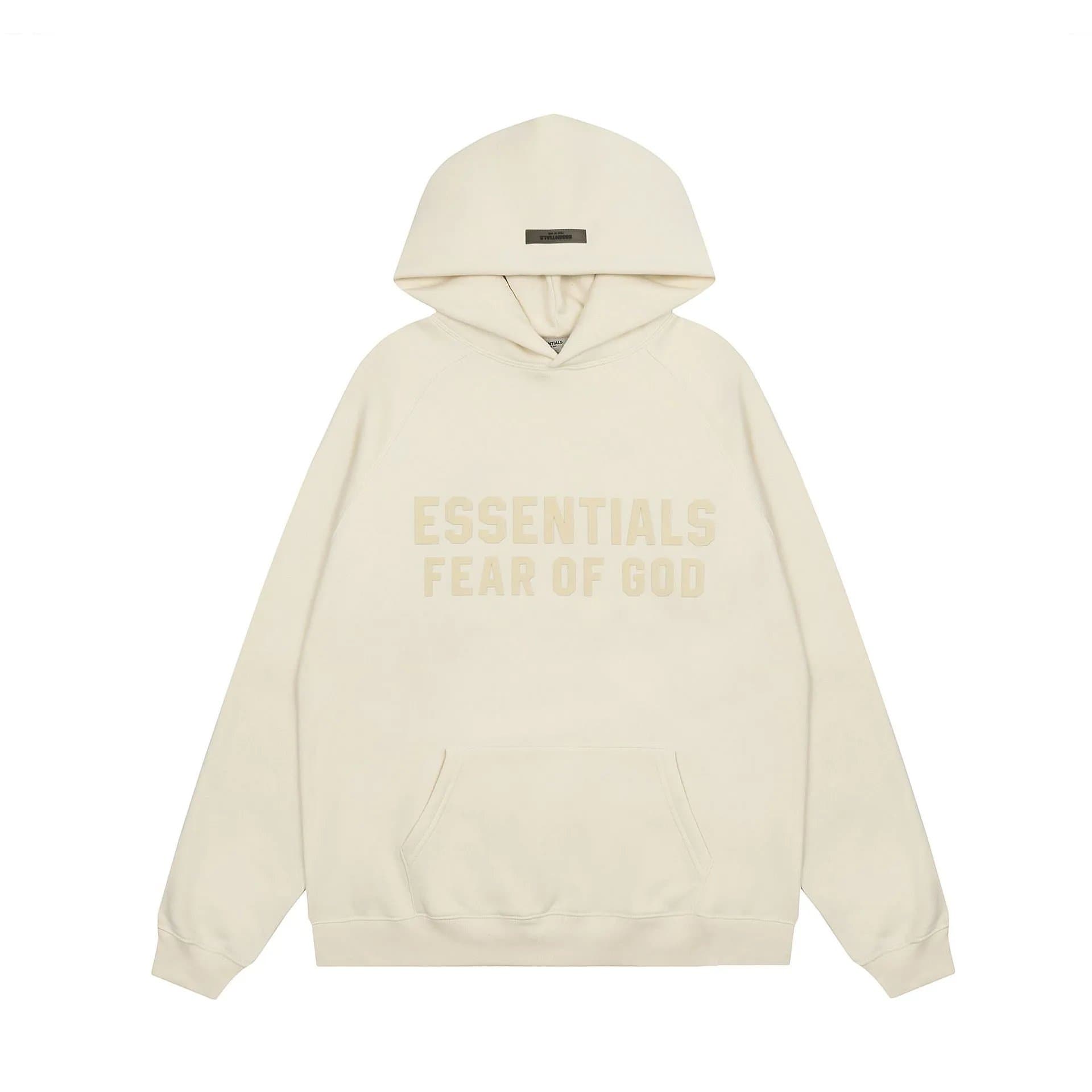 Fear of God Essentials Hooded Sweatshirt Essentials Logo — V2330杏色
