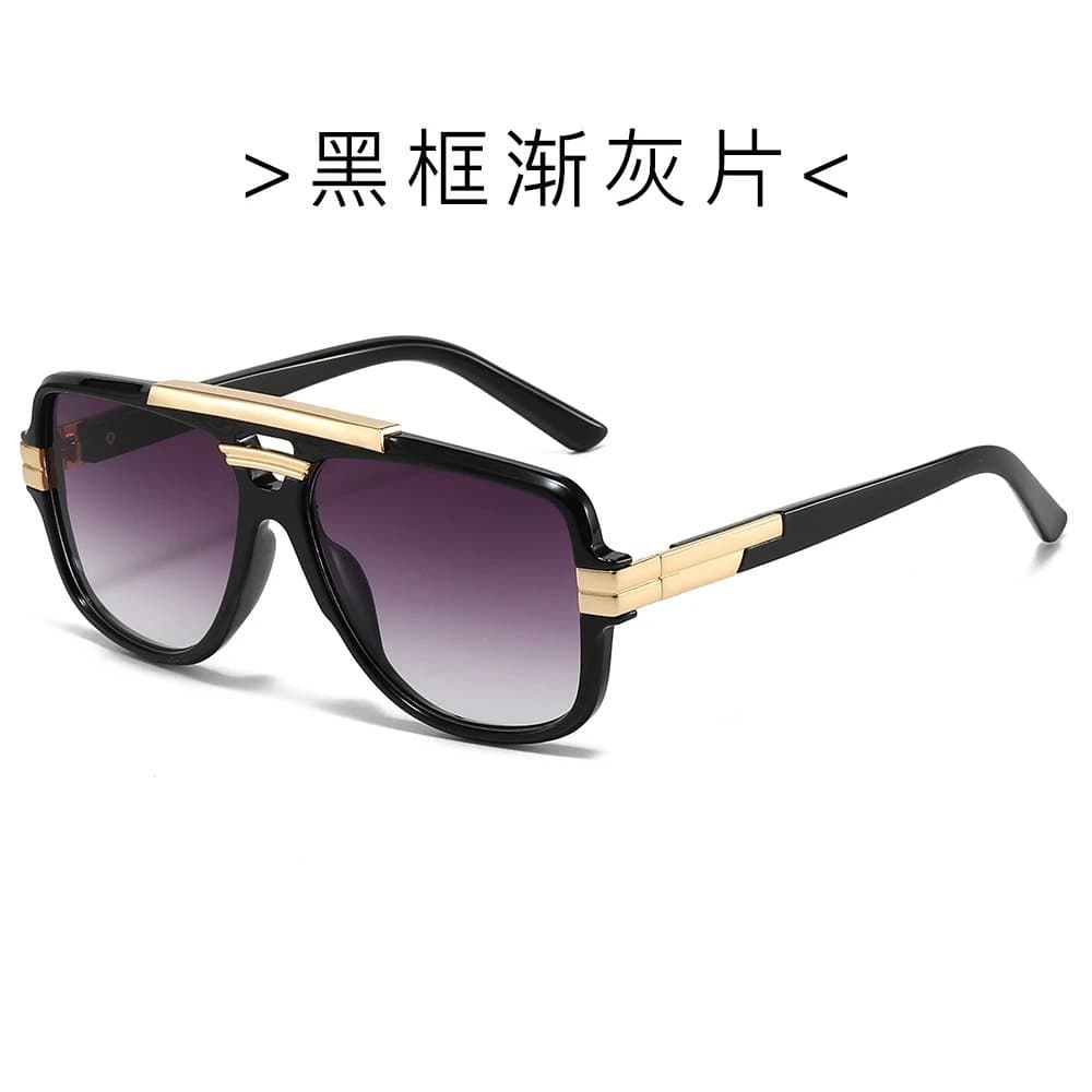 Ray-Ban Aviator Tortoise Shell — 常规 · 黑框渐灰片
