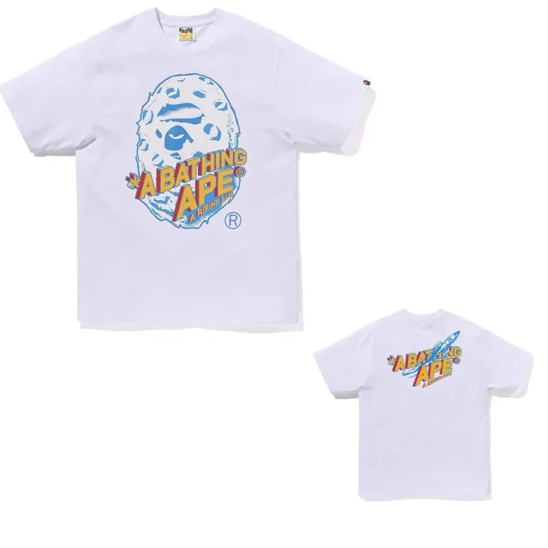 BAPE Graphic T-Shirt Moon Ape Head