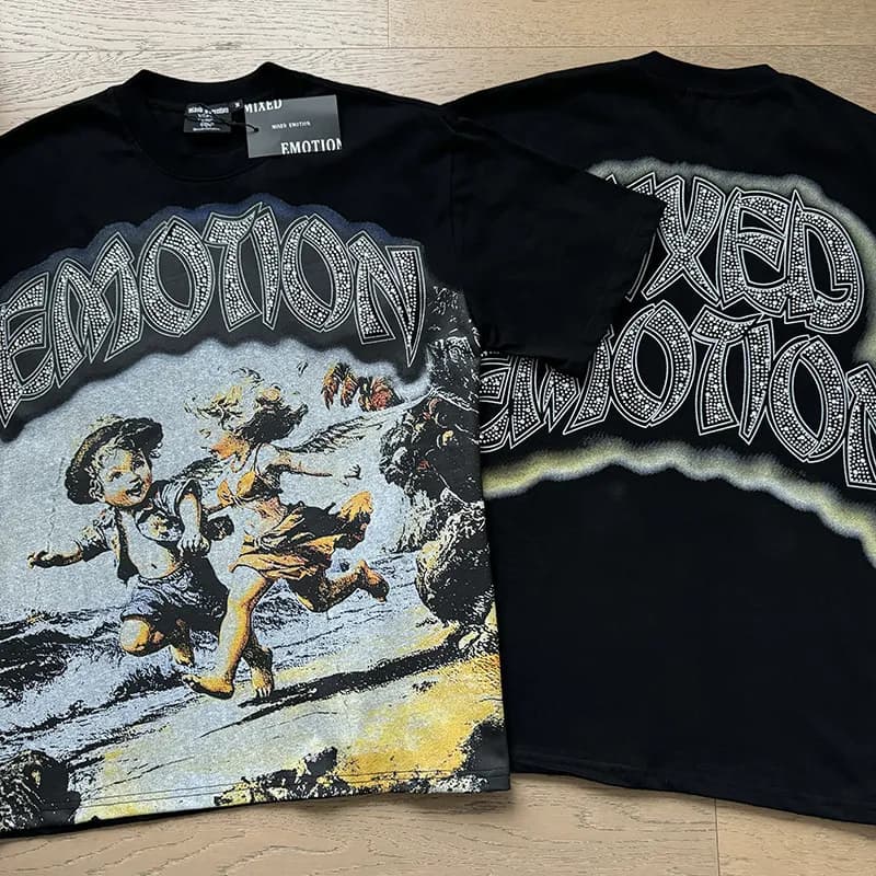 Mixed Emotion Graphic Tee Emotion Print
