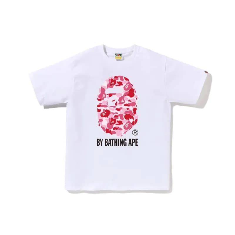 BAPE Ape Head Tee Camo Ape Head — 西瓜红  1004白粉