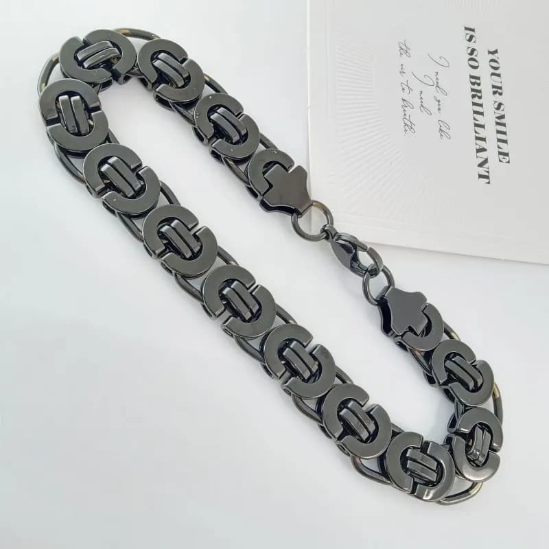 Chrome Hearts Link Chain Bracelet Gunmetal