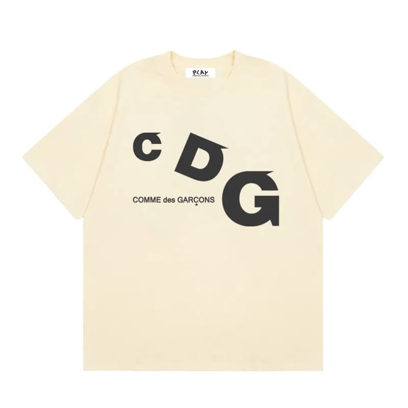 Comme des Garçons Heart Logo T-Shirt Light Blue with Red Heart — 05 apricot