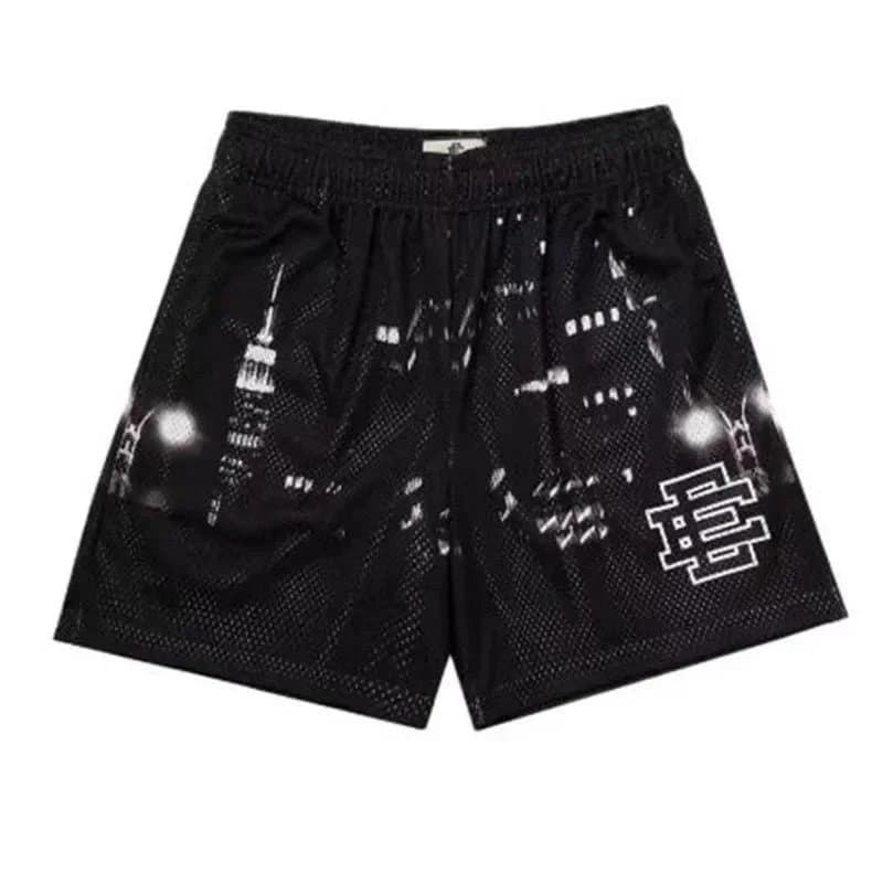Fear of God Essentials Mesh Shorts Cityscape Print