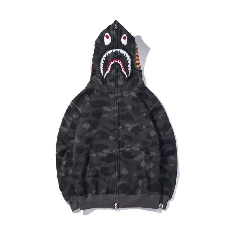 BAPE Shark Hoodie Black Camo