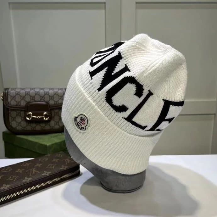 Moncler Knit Beanie Uncle Logo