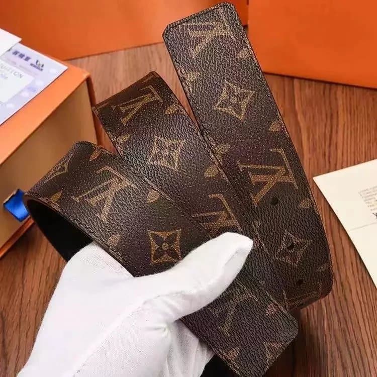 Louis Vuitton Monogram Canvas Belt Classic Brown