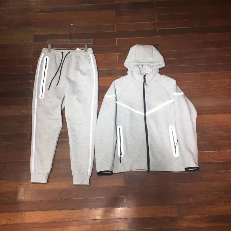 Nike Tech Fleece Hoodie and Joggers Reflective Stripe