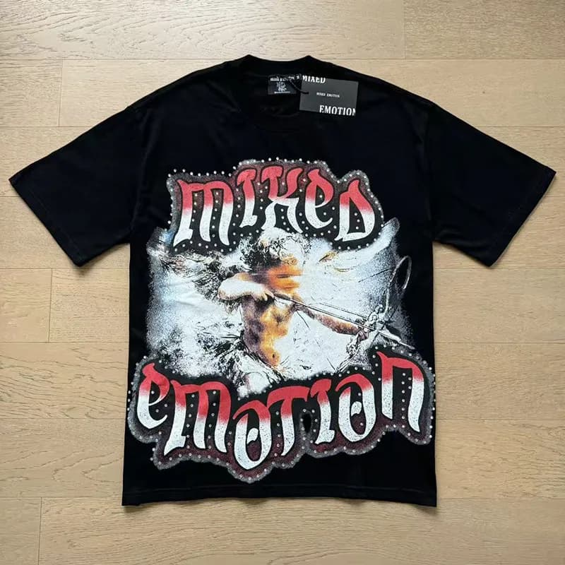 Mixed Emotion Graphic Tee Cupid Print
