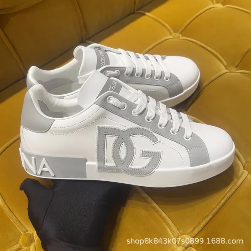 Dolce & Gabbana DG Logo Sneaker White and Pink — 3