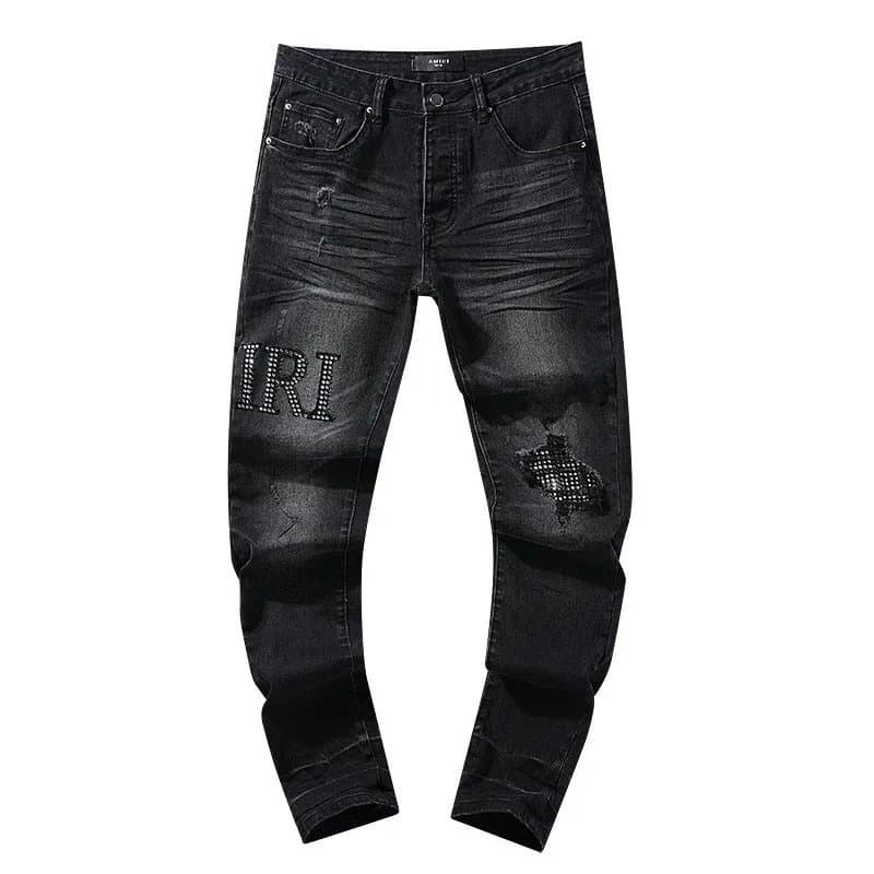 Amiri Distressed Jeans IRI Patch — 36