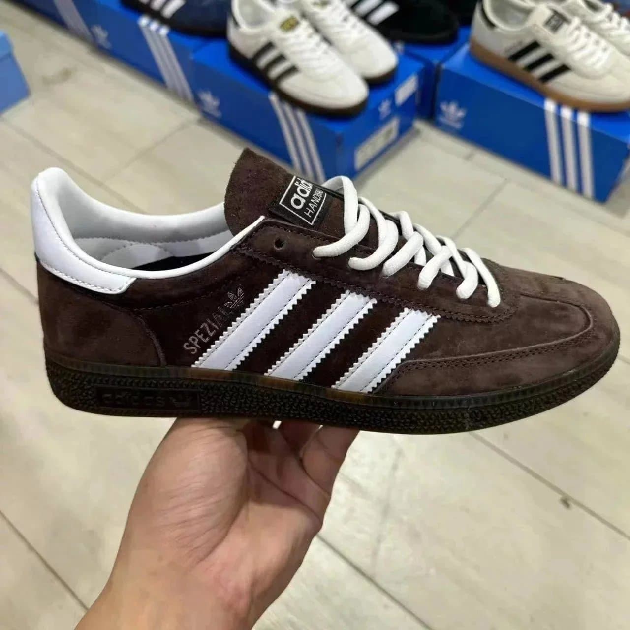 Adidas Samba OG Blue Orange — 深棕白