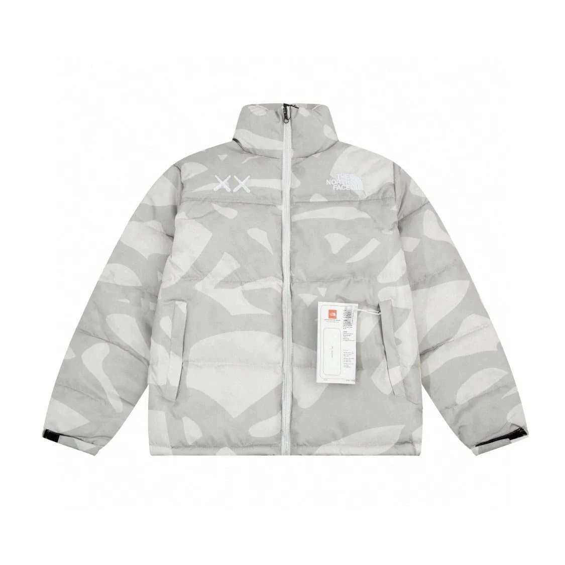 The North Face Nuptse Jacket Off-White Camo