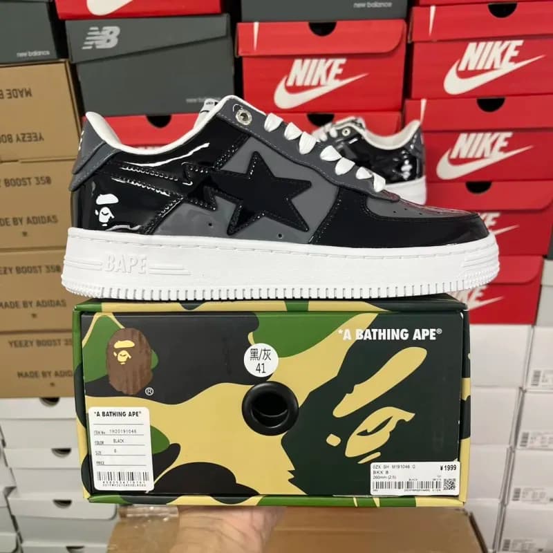 Bape Sta Camouflage Star — 黑灰1H10-791-002