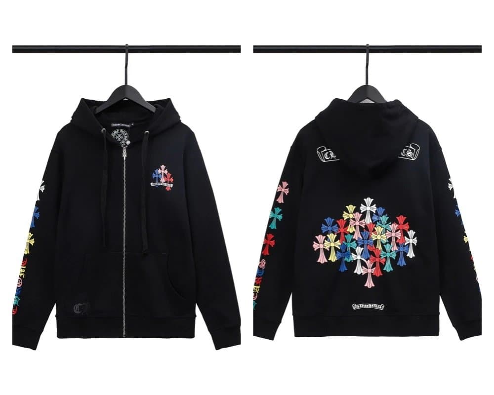 Chrome Hearts Zip-Up Hoodie Dagger Crest — 黑5015