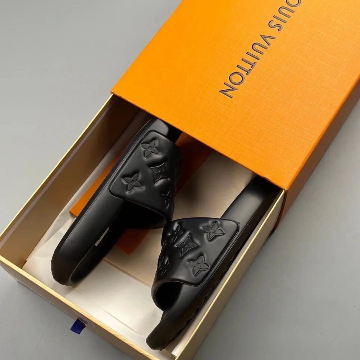 Louis Vuitton LV Slide Sandal Monogram Embossed