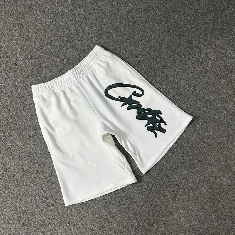 Corteiz Logo Shorts Pink Script — 805白色