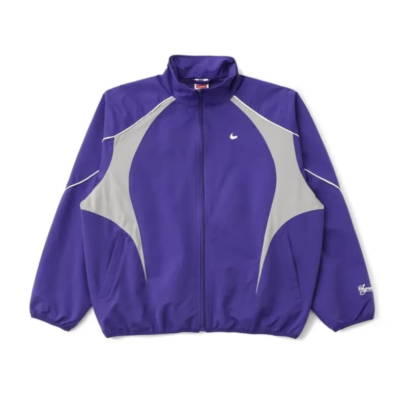 Supreme × Nike Windbreaker Jacket Purple/Grey