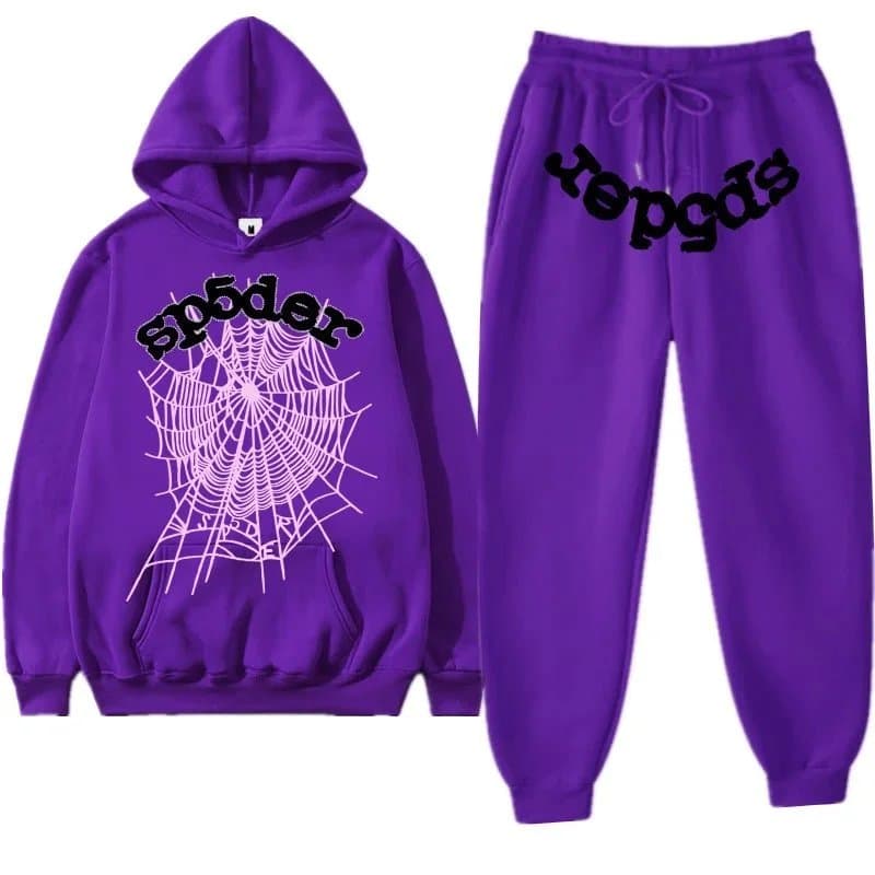 Sp5der Hoodie and Joggers Set Spider Web Logo — 27