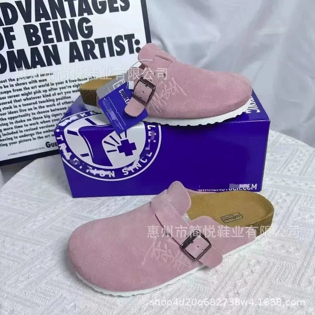 Birkenstock Boston Clog Suede Pink