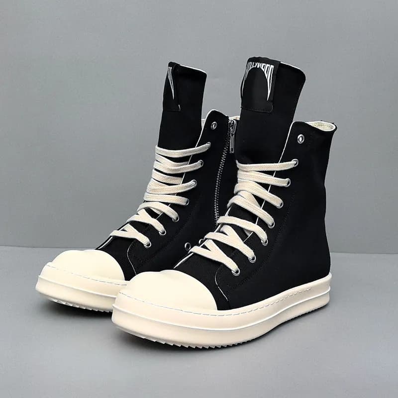Rick Owens Drkshdw High Top Canvas and Rubber