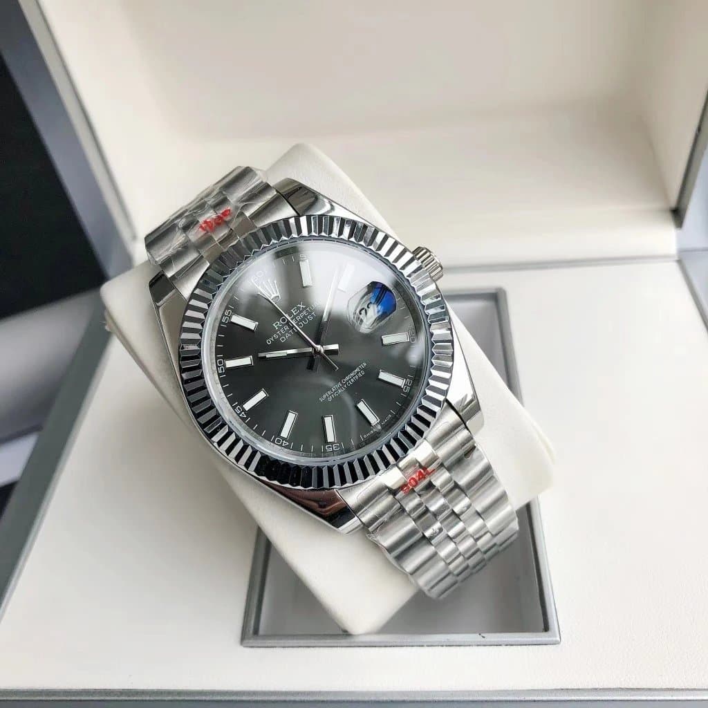 Rolex Oyster Perpetual Datejust Stainless Steel Grey Dial
