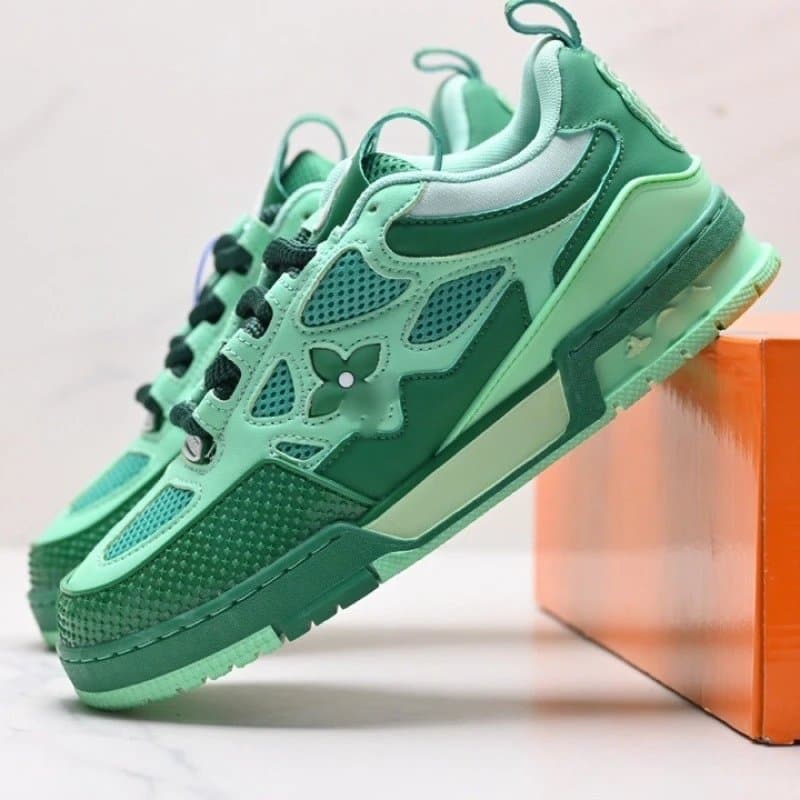 Louis Vuitton LV Trainer Monogram Flower — 38 面包全绿