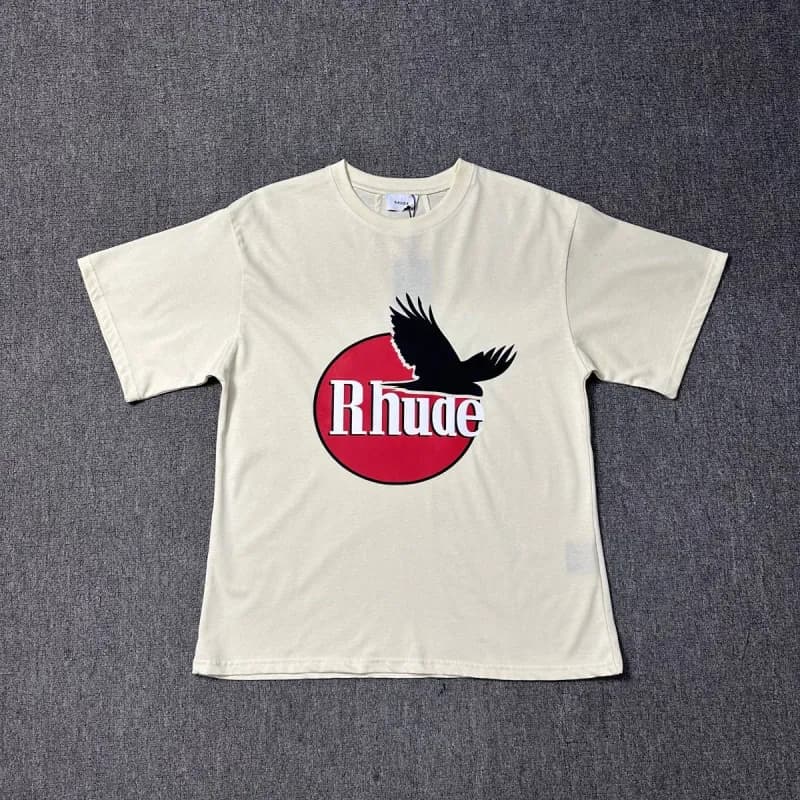 Rhude Script Logo Tee Black/White — 灰色 如图所示60 杏色