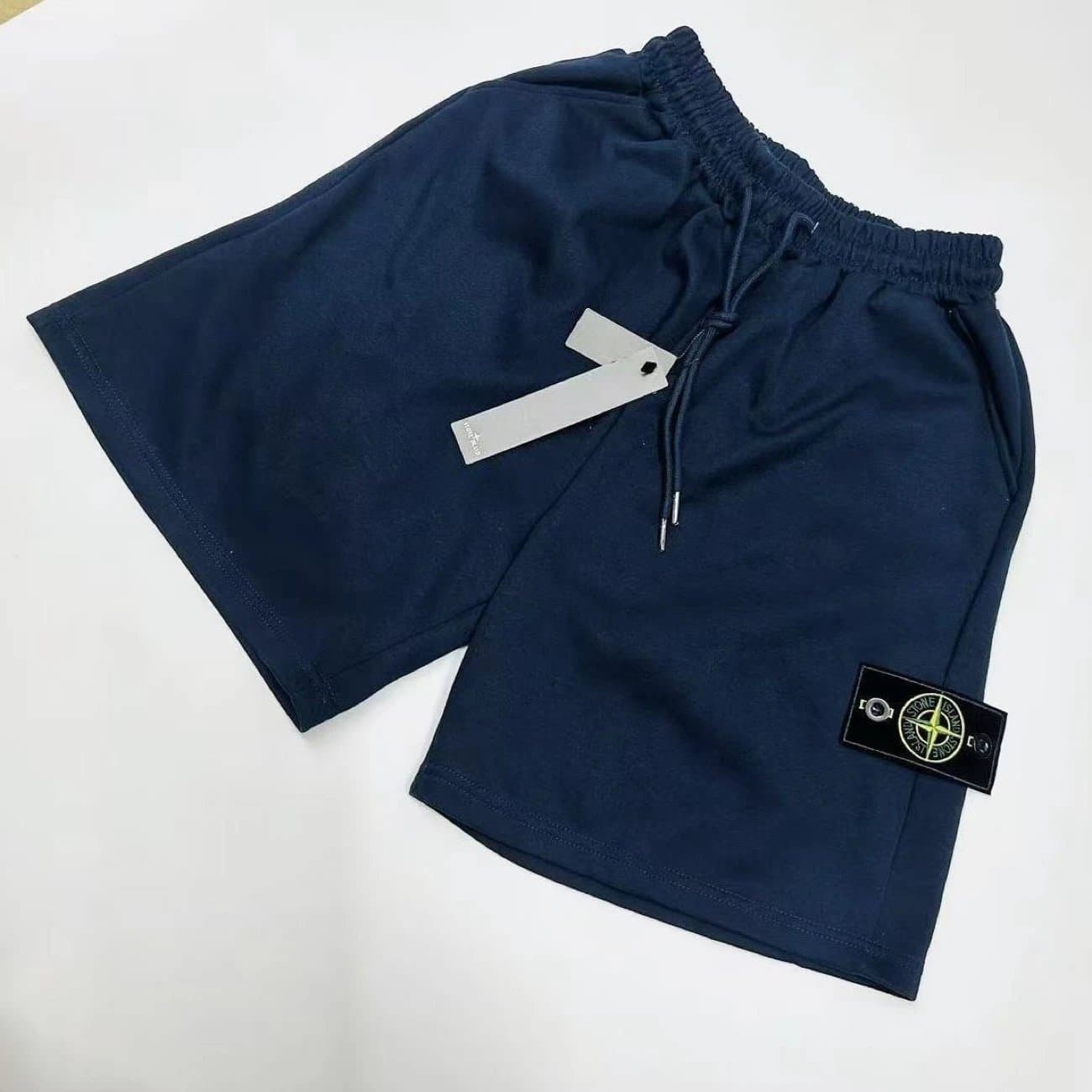 Stone Island Logo Patch Shorts Navy