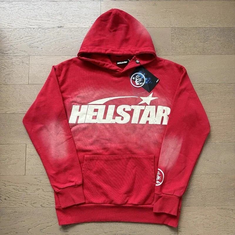 Hellstar Hooded Sweatshirt Distressed Logo