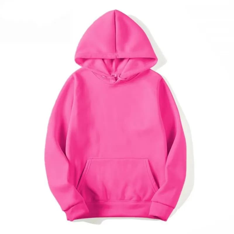 Classic Hoodie Plain — 19 rose red
