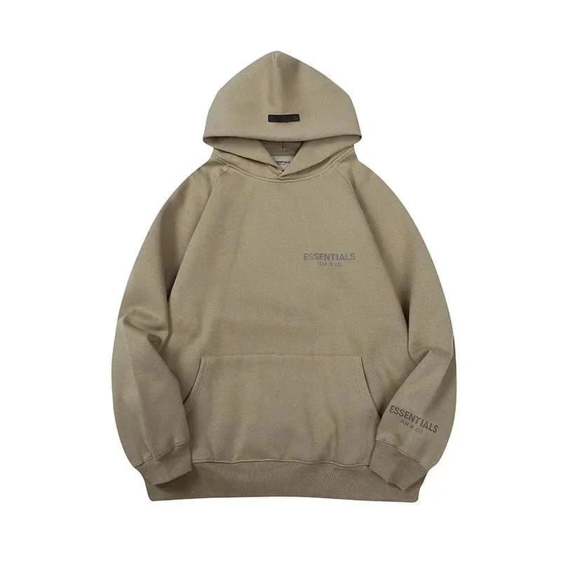 Fear of God Essentials Hooded Sweatshirt Essentials Logo — 小标卡其色