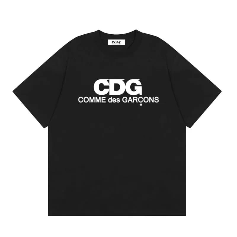 Comme des Garçons Heart Logo T-Shirt Light Blue with Red Heart — 12 black