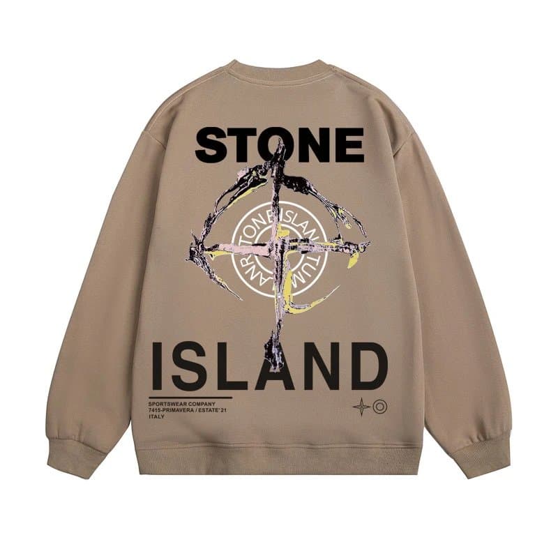 Stone Island Crewneck Sweatshirt Compass Patch — S10