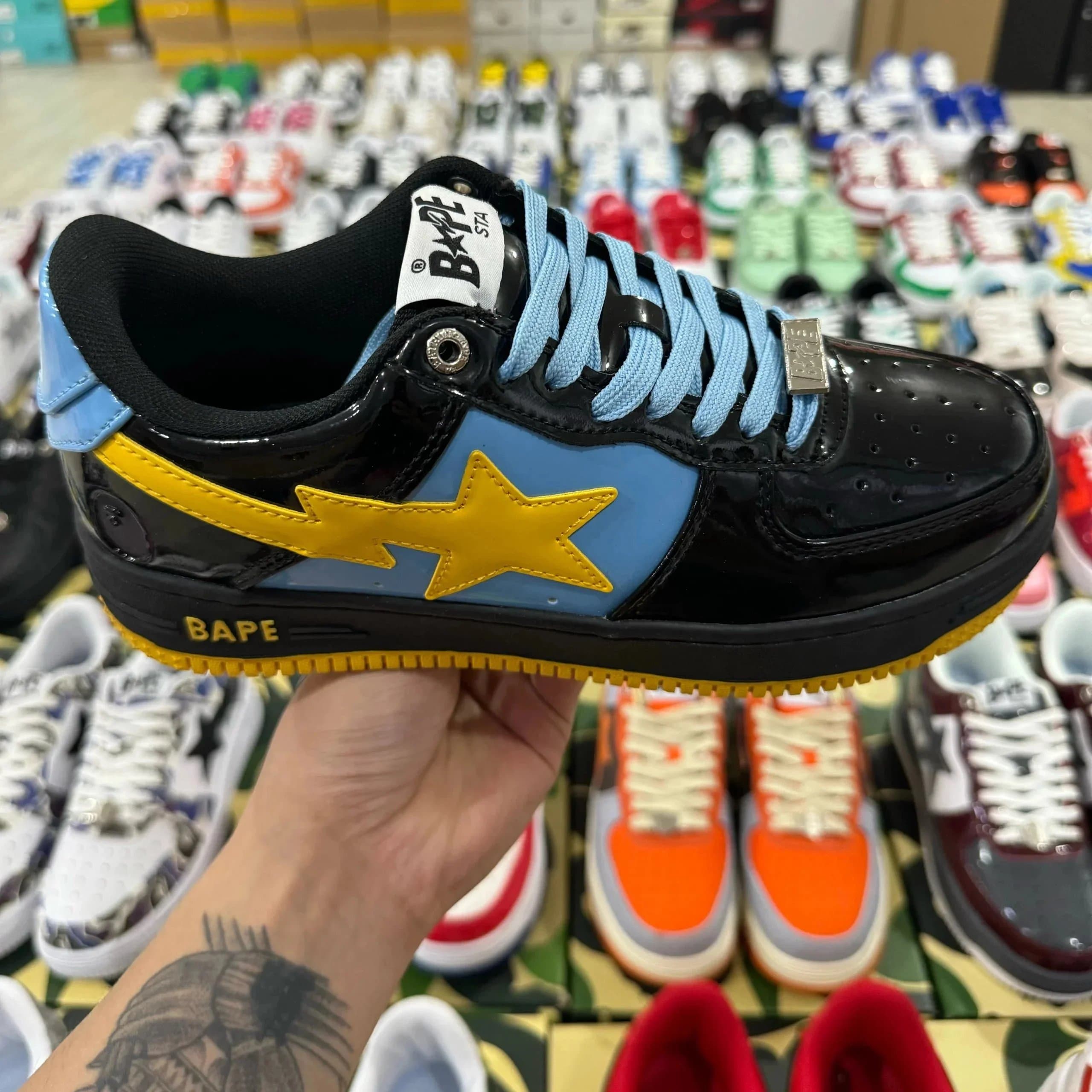Bape Sta Star Logo — 黄蓝黑