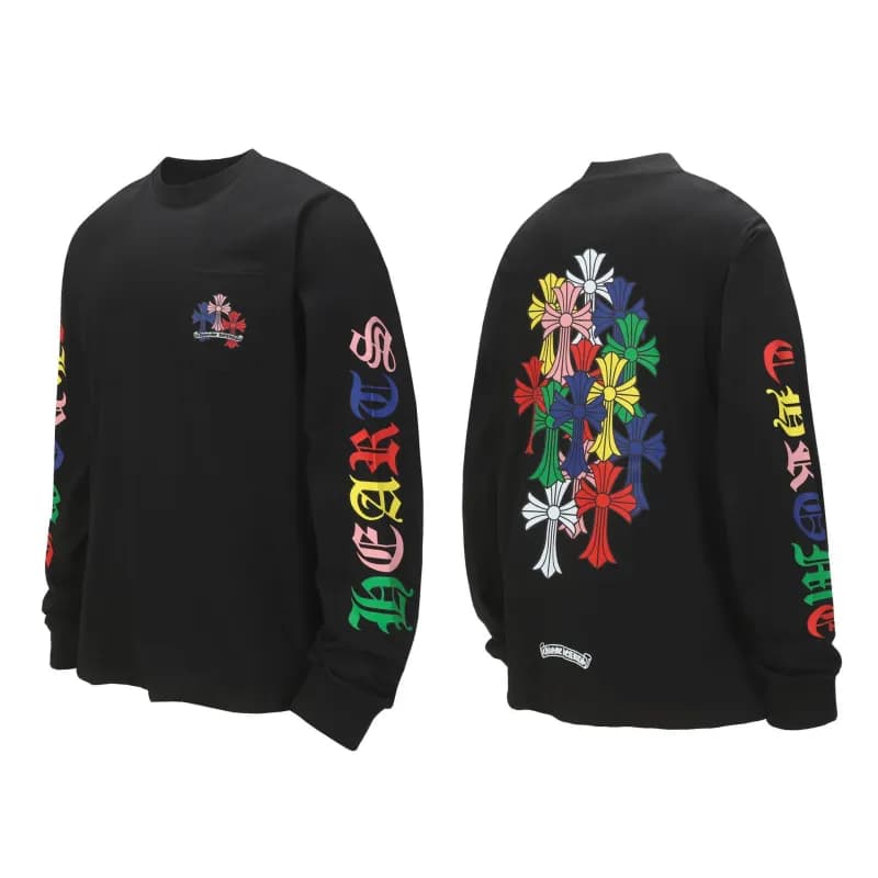 Graphic Tee Chrome Hearts Lips & Skull — 8003黑色2109