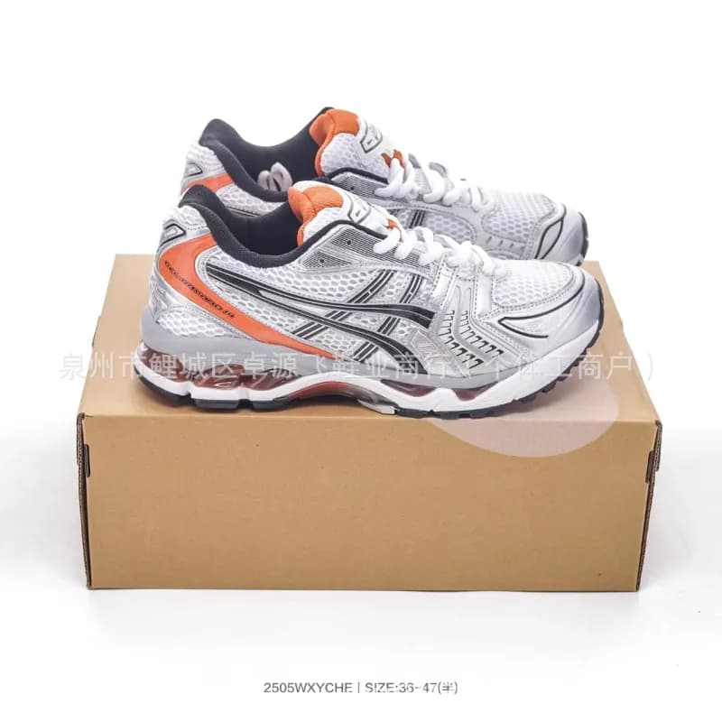 Asics Gel-Kayano 14 White Orange Black