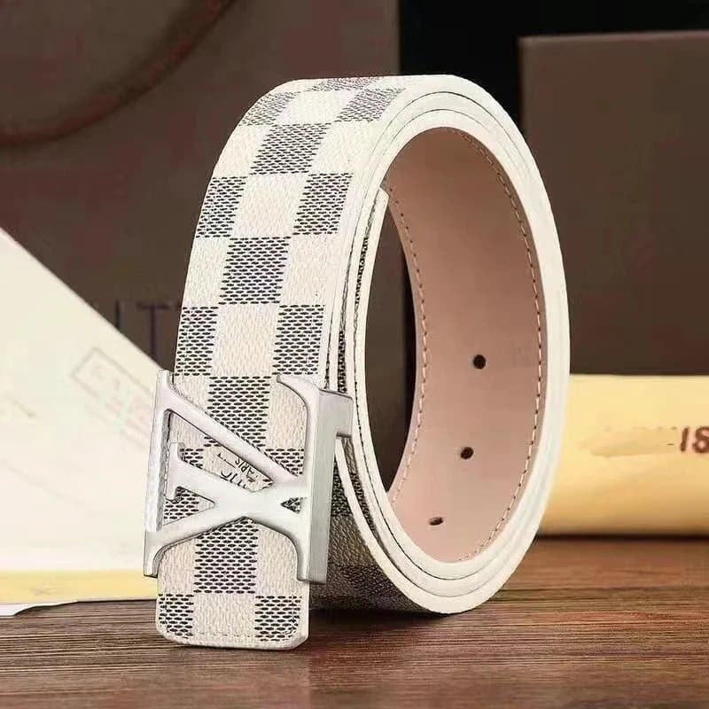 Louis Vuitton Belt KAWS Monogram Print — 白格银扣【赠送打孔器】