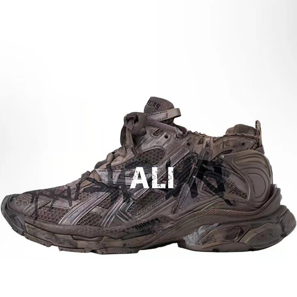 Balenciaga Triple S Distressed Brown