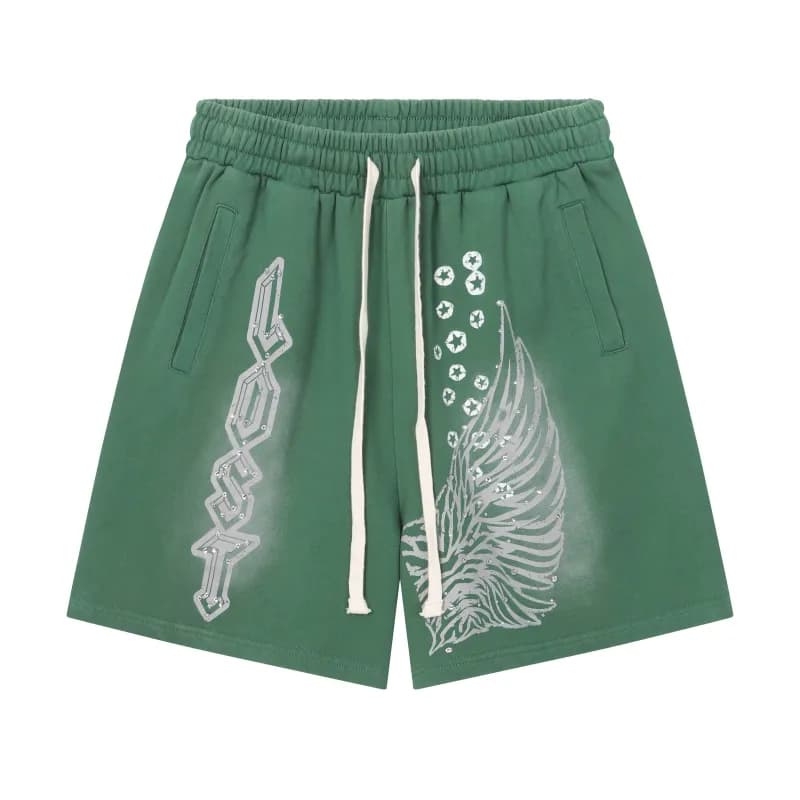 Fear of God Essentials Logo Shorts Emotion Script — 水洗绿【15款】