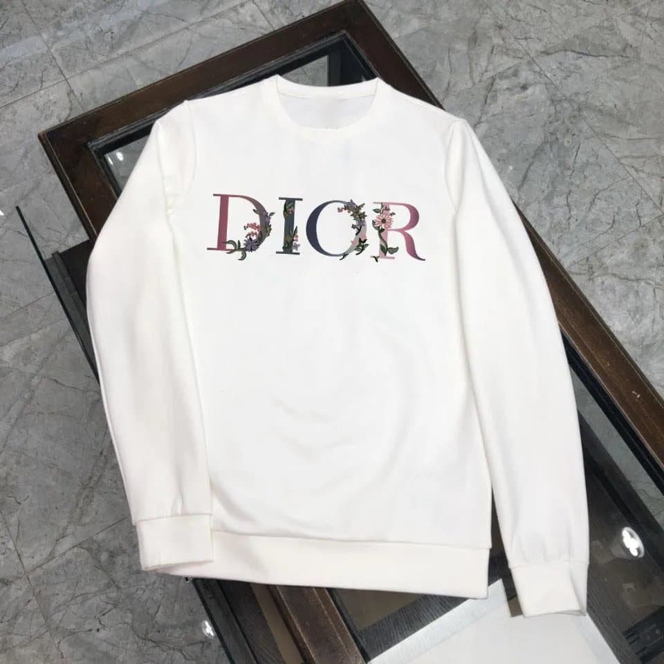 Cotton Sweatshirt Floral DIOR Logo