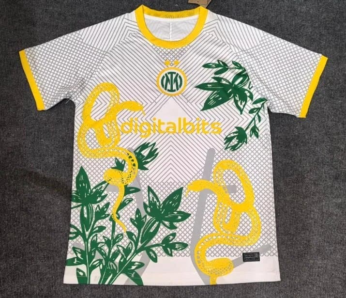 Adidas Home Jersey DigitalBits Snake Print — 2425/国米特别版黄色