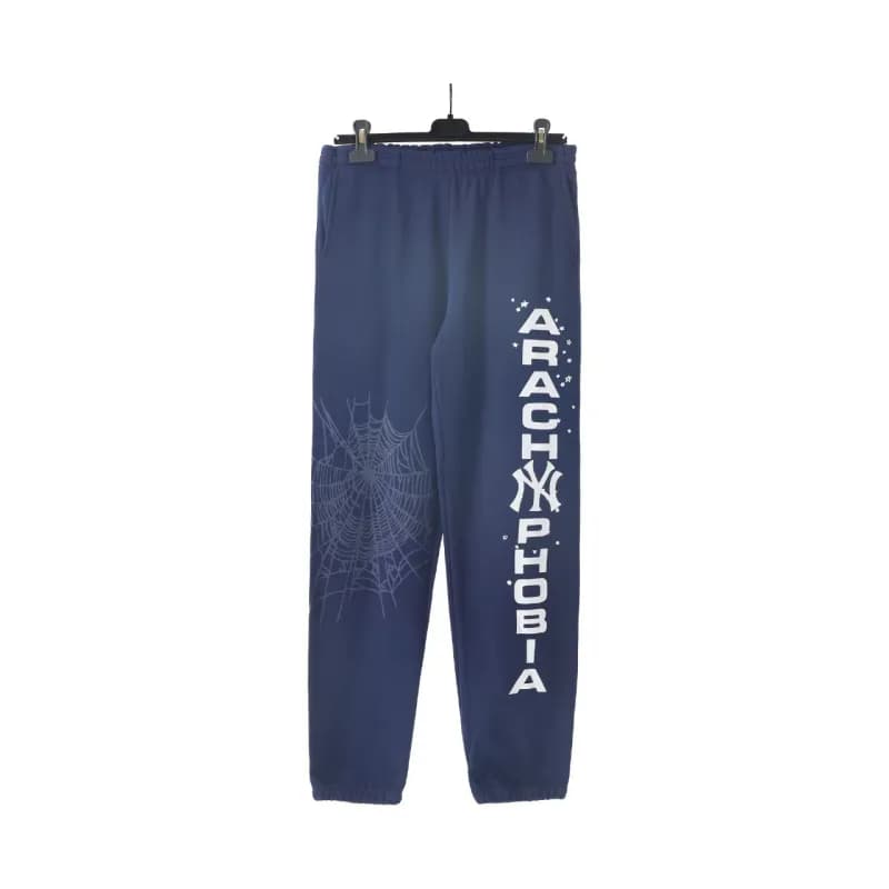 Sp5der Spider Web Hoodie Star Logo Print — 189-2 blue