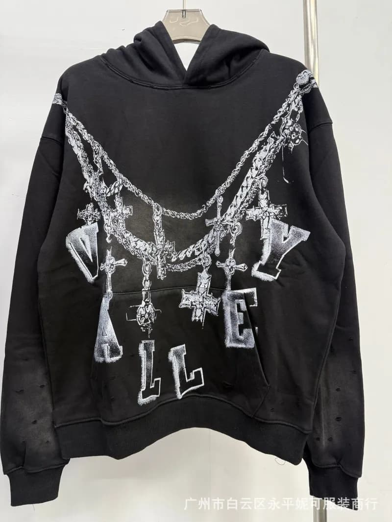 Gallery Dept. Hooded Sweatshirt Chain Cross Graphic